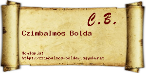 Czimbalmos Bolda névjegykártya